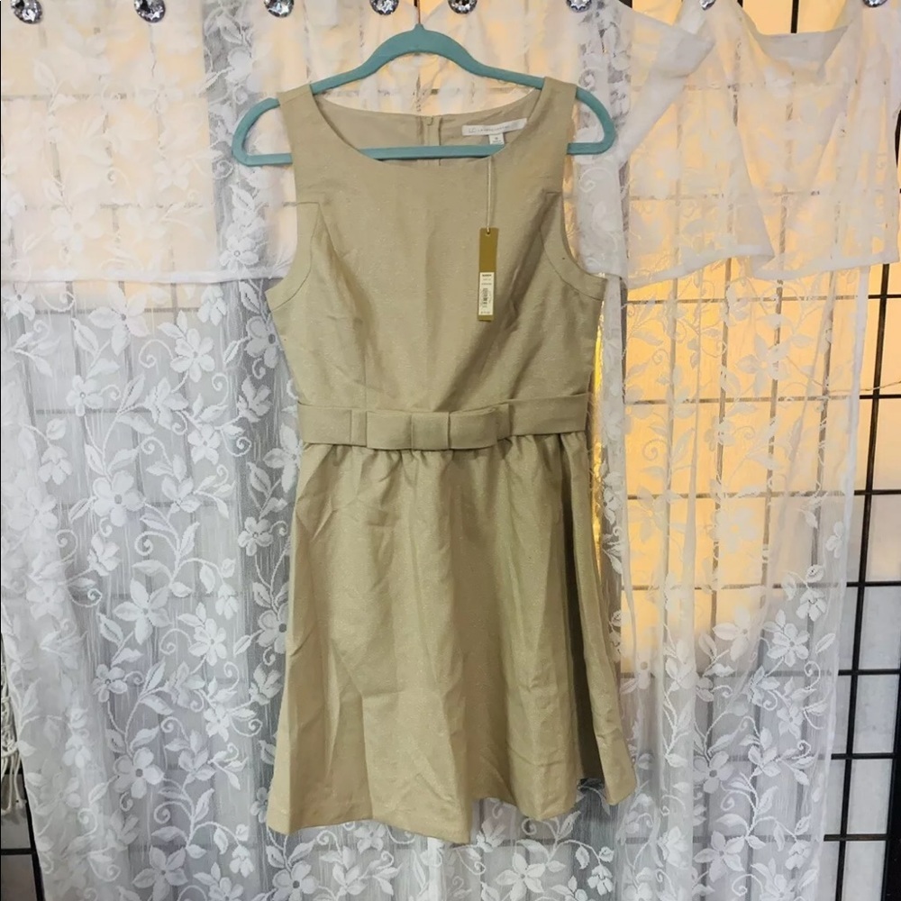 LC Lauren Conrad Tan Sleeveless Dress